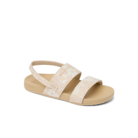 White Floral/Tan